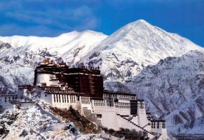 snow covered potala palace